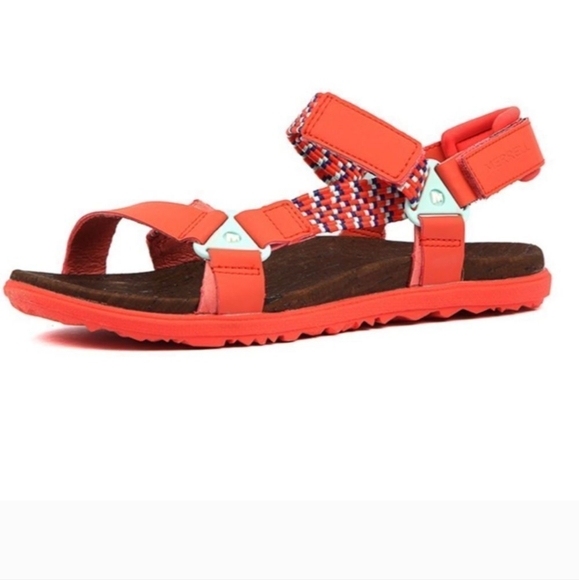 Merrell Around Town Sunvue Coral Strappy Hiking Outdoor Sandals Size 6 Women's - Picture 1 of 12